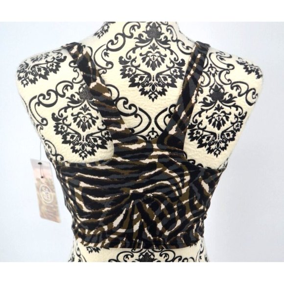 SAGE COLLECTIVE Women's Workout Sports Bra SIZE SMALL Tiger Spot NWT - Picture 3 of 5